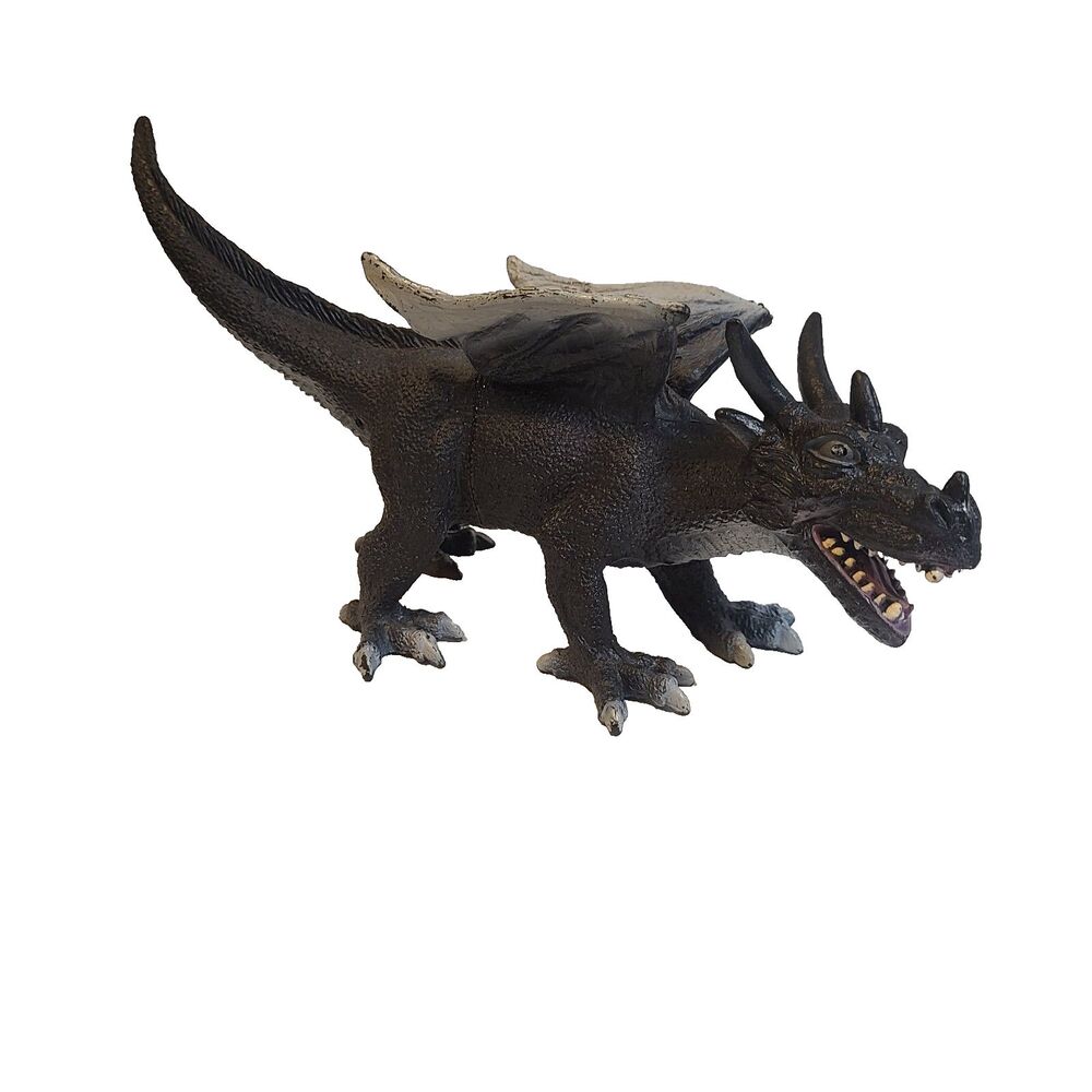 2005 Dragon Figure Black Grey Monster Beast Gargoyle 10"